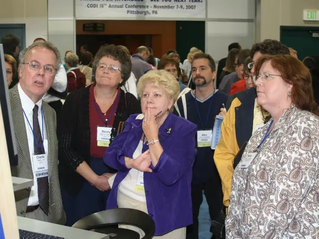 In this image there are group of people who are standing one beside the other on the floor are...